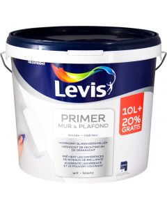 LEVIS PRIMER MUUR EN PLAFOND WIT 12L