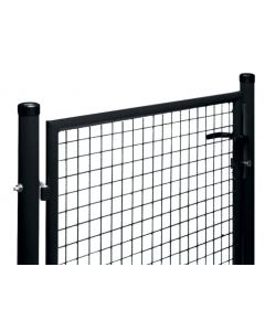 ENKELE POORT MET SLOT ZWART B100CMXH125CM