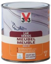 V33 VERNIS / LAK MEUBEL DECO 0.5l ZIJDEGLANS LICHTE EIK