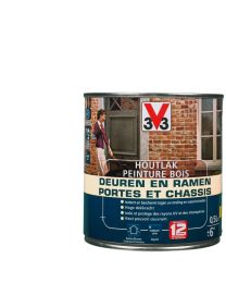 V33 HOUTLAK DEUREN & RAMEN 0.5l SATIJN PUUR WIT