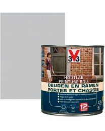 V33 PEINTURE BOIS PORTES ET CHASSIS 0.5l SATIN GREY SKY