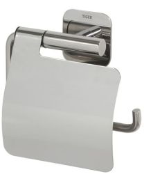 TIGER COLAR PORTE-ROULEAU PAPIER TOILETTE AVEC RABAT ACIER INOXYDABLE POLI