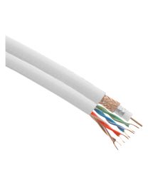 Q-LINK COAX/UTP CABLE DUO RG6/CAT5E 25M BLANC