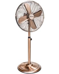 BESTRON RETRO STATIEFVENTILATOR 45CM 50W KOPER