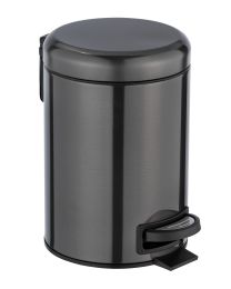 WENKO LEMAN POUBELLE INOX MET NOIR 3L