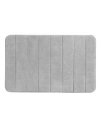 WENKO TAPIS DE BAIN MEMORY FOAM 50X80 STRIPES GRIS CLAIR