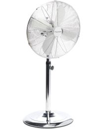 BESTRON RETRO STATIEFVENTILATOR 45CM 50W CHROOM