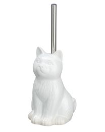 WENKO PORTE BALAI WC MONKEY CAT BLANC