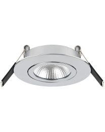 INTEGRAL SPOT ENCASTRABLE ULTRA SLIM TILT CHROME 65MM DIMMABLE