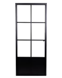 SOLID FERRO ELEGANCE STALEN DEUR 6-GLASVERDELING 88X204CM LINKS