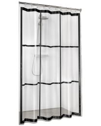 SEALSKIN BRIX RIDEAU DE DOUCHE 180X200 CM PEVA TRANSPARENT / NOIR