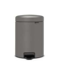 BRABANTIA NEWICON POUBELLE A PEDALE 5L MINERAL CONCRETE GREY