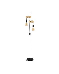 EGLO TOWNSHEND LAMPADAIRE ACIER/BOIS 1665MM