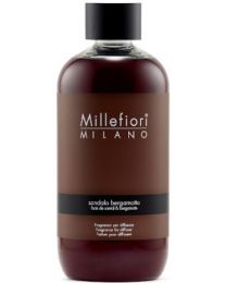 MILLEFIORI REFILL REED DIFFUSER 250ML SANDALO BERGAMOTTO