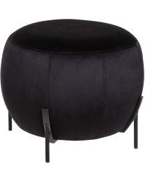 ATMOSPHERA CALABAZA POUF VELOURS NOIR