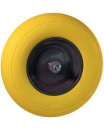 ROUE BROUETTE METAL 400X8 JAUNE