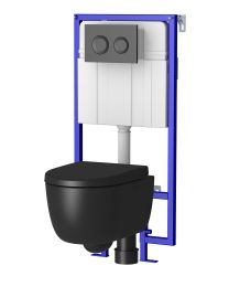 ALLIBERT ZWARTE HANGTOILET KASTELLO - WC PACK