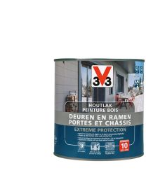 V33 PEINTURE BOIS PORTES ET CHASSIS EXT.PROT. 0.5L SATIN BLANC