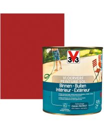 V33 PEINTURE SOL 0.5L BRILLANT SATINE ROUGE LAQUE