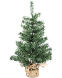 KLEINE KUNSTKERSTBOOM - BRAMPTON FULL PE TABLE TREE 60CM BURLAP