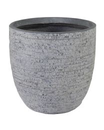 UTAH EGG POT WASHED GREY D32H31