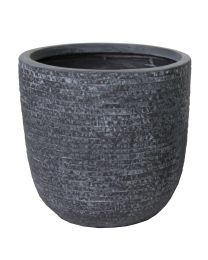 UTAH EGG POT GRAPHITE D25H25