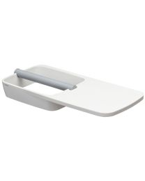 TIGER TESS PORTE-ROULEAU PAPIER TOILETTE AVEC ÉTAGÈRE BLANC / GRIS CLAIR