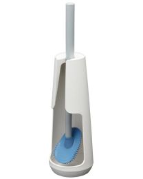 TIGER TESS PORTE-BROSSE WC AUTOPORTANTE AVEC BROSSE FLEXIBLE SWOOP® BLANC / GRIS CLAIR