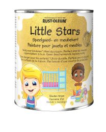 LITTLE STARS PEINTURE POUR MEUBLES ET JOUETS EFFET MÉTALLIQUE COURONNE D'OR 0.75L