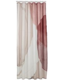 SEALSKIN EARTH DOUCHEGORDIJN 180X200 CM POLYESTER DONKERROZE / OFF-WHITE