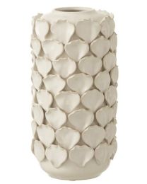 J-LINE VASE CELINE CERAMIQUE BLANC S