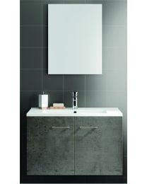 ALLIBERT PRIM PACK MEUBLE SALLE DE BAIN 60CM BETON MIROIR INCLUS