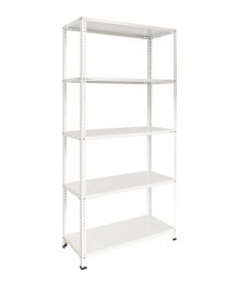 AR SHELVING CLASSIC OPBERGREK METAAL WIT 180X90X40CM 5NIVEAUS 80KG