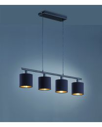 TRIO SUSPENSION TOMMY REALITY NOIR MAT 4XE14 excl