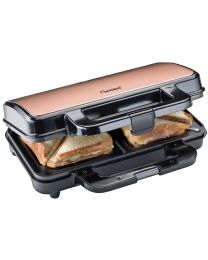 BESTRON SANDWICH MAKER XL 900W ZWART/KOPER