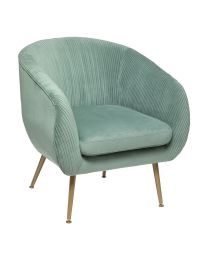 ATMOSPHERA FAUTEUIL SOLARO VERT CELADON, VELOURS