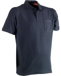 HEROCK LEO POLO A MANCHES COURTES MARINE XXXL