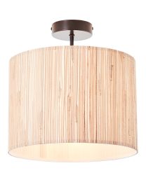 BRILLIANT WIMEA PLAFONDLAMP E27 MAX 1X40W ZWART/HOUT