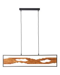 BRILLIANT CHAUMONT SUSPENSION LED 20W 2300LM 3000K NOIR/BOIS