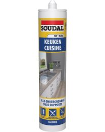 SOUDAL KEUKEN NEUTRALE SILICONE WIT 290ML