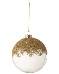 J-LINE BOULE NOEL FINE PAI VERRE TR/OR L