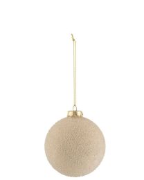 J-LINE BOULE NOEL PERLE VERRE BEIGE S