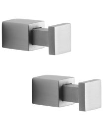 TIGER SQUARE HANDDOEKHAAK RVS GEBORSTELD (2 STUKS)