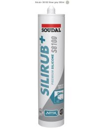 SOUDAL S8100 SILIRUB+ GRIS ARGENTE 300ML