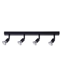 FANTASIA RUNE 4L SPOT PLAFOND NOIR 4X GU10 4.3W DIMMABLE