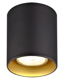 FANTASIA BABAR PLAFONDLAMP ZWART/GOUD ROND