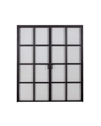 PORTE INTÉRIEURE FER FORGÉ 2X 8W GLASS 1760X2040 MM GAUCHE