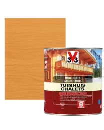 V33 HOUTBEITS / LAZUUR TUINHUIS HIGH PROTECTION 0,75L ZIJDEGLANS MIDDEN EIK