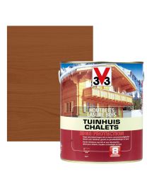 V33 HOUTBEITS / LAZUUR TUINHUIS HIGH PROTECTION 2,5L ZIJDEGLANS DONKERE EIK