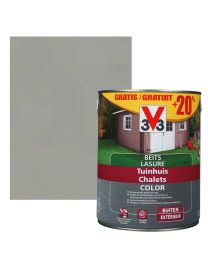 V33 HOUTBEITS / LAZUUR TUINHUIS COLOR 2,5L + 20% ZIJDEGLANS MOONSTONE